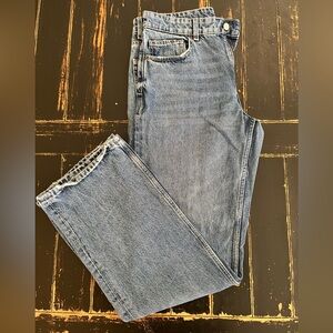 Zara Straight Leg Mid Rise Jean